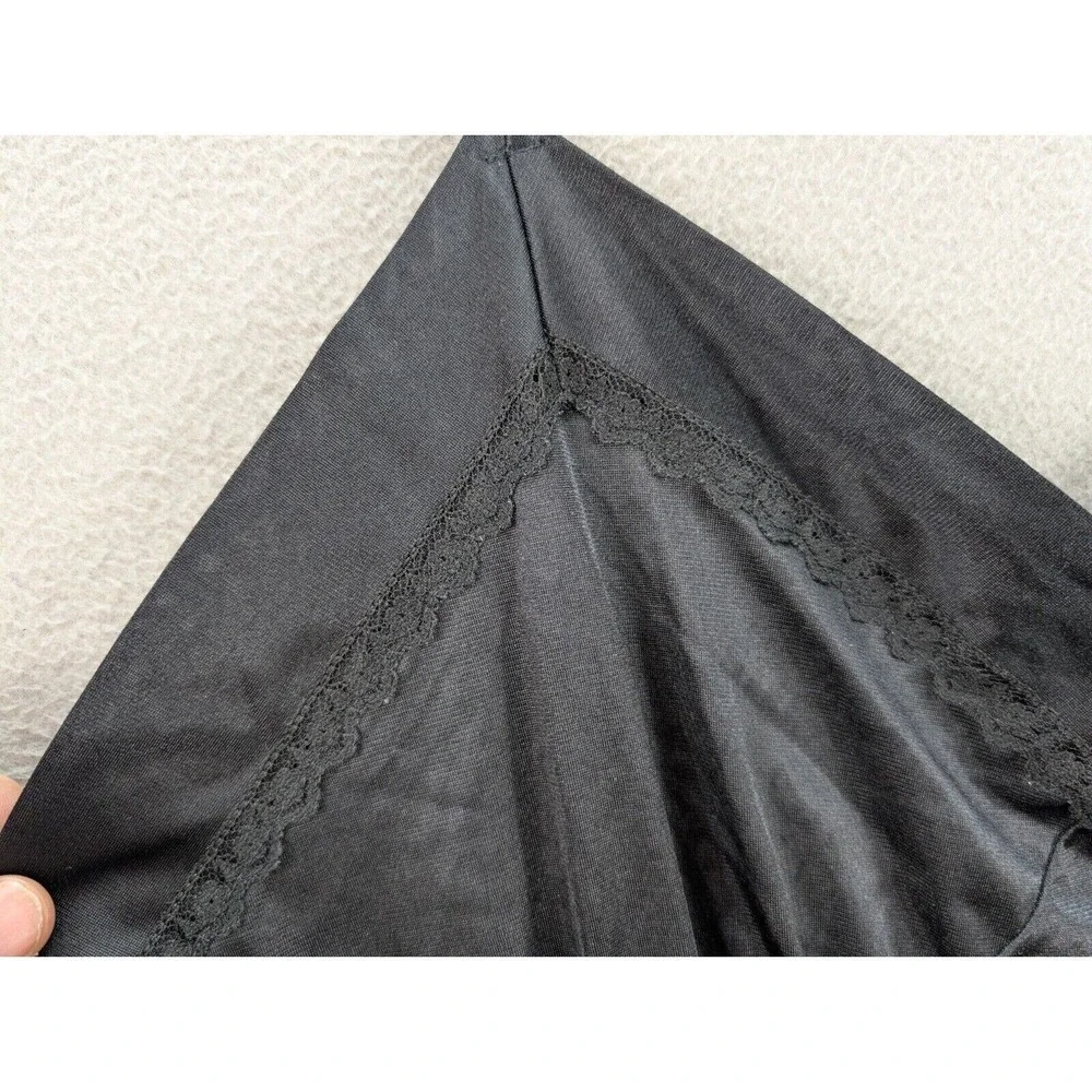 Vintage Velrose 100% Nylon Black Night Gown Lingerie Lace Mexico Women's Size 42